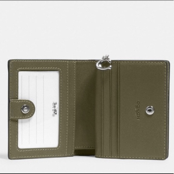 Authentic COACH Pebbled leather snap bifold wallet/zip coin /ID - Picture 9 of 9